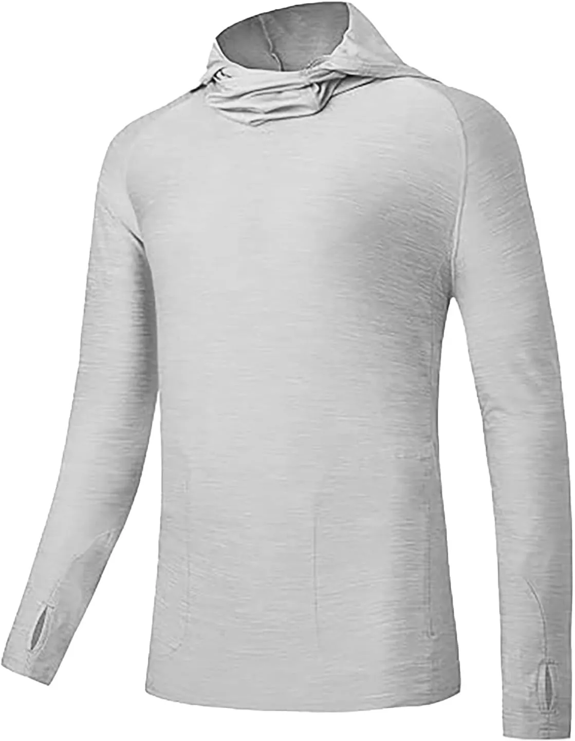 Men's Sun Protection Hoodie Shirts with Mask Long Sleeve UPF 50  Fishing Shirt Summer Rash Guards Cooling Hiking Tees