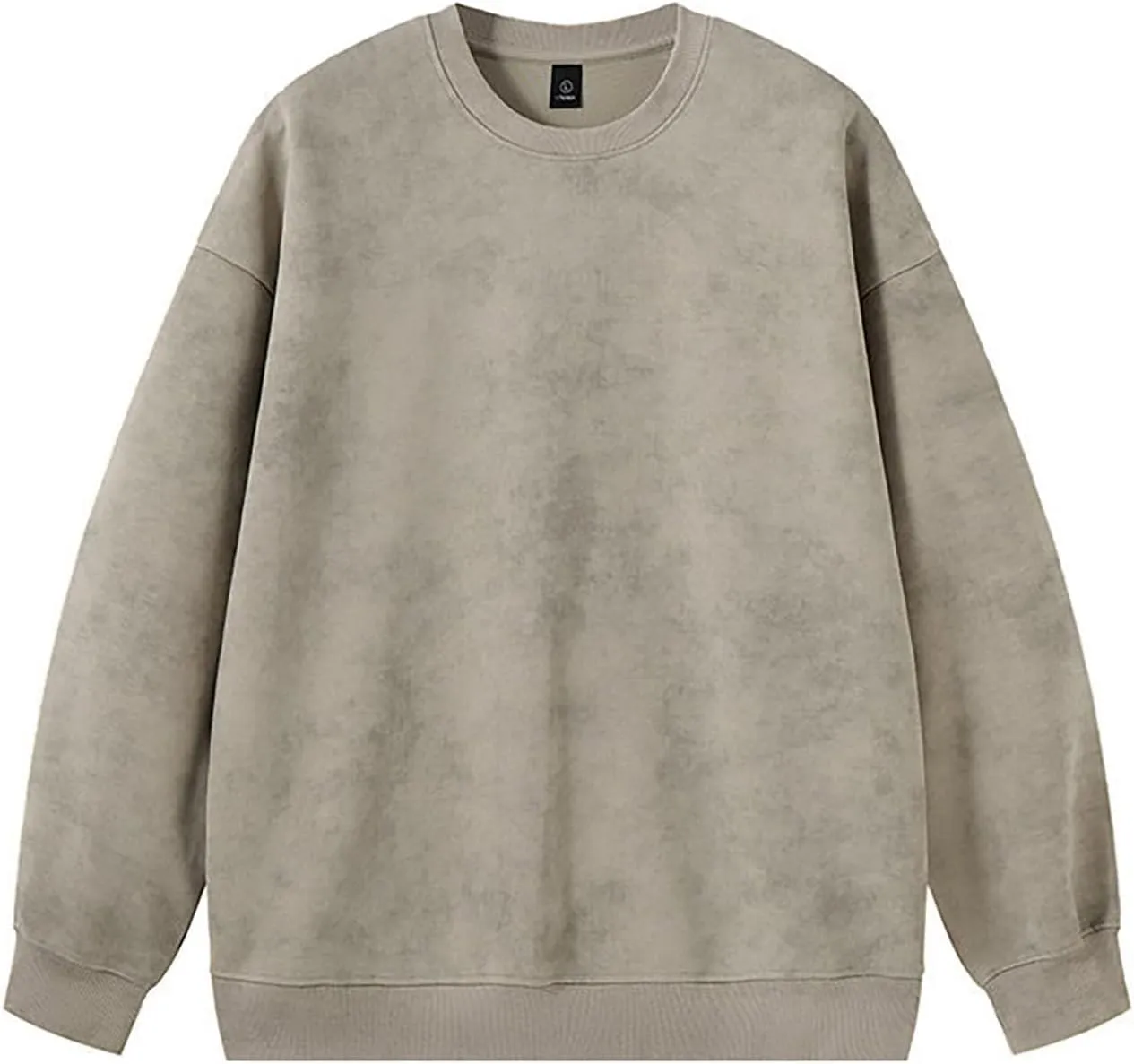 Mens Tie Dye Crew Neck Sweatshirt Wash Long Sleeve Casual Stylish Pullover Streetwear Loose Gym Workout Sweatshirt