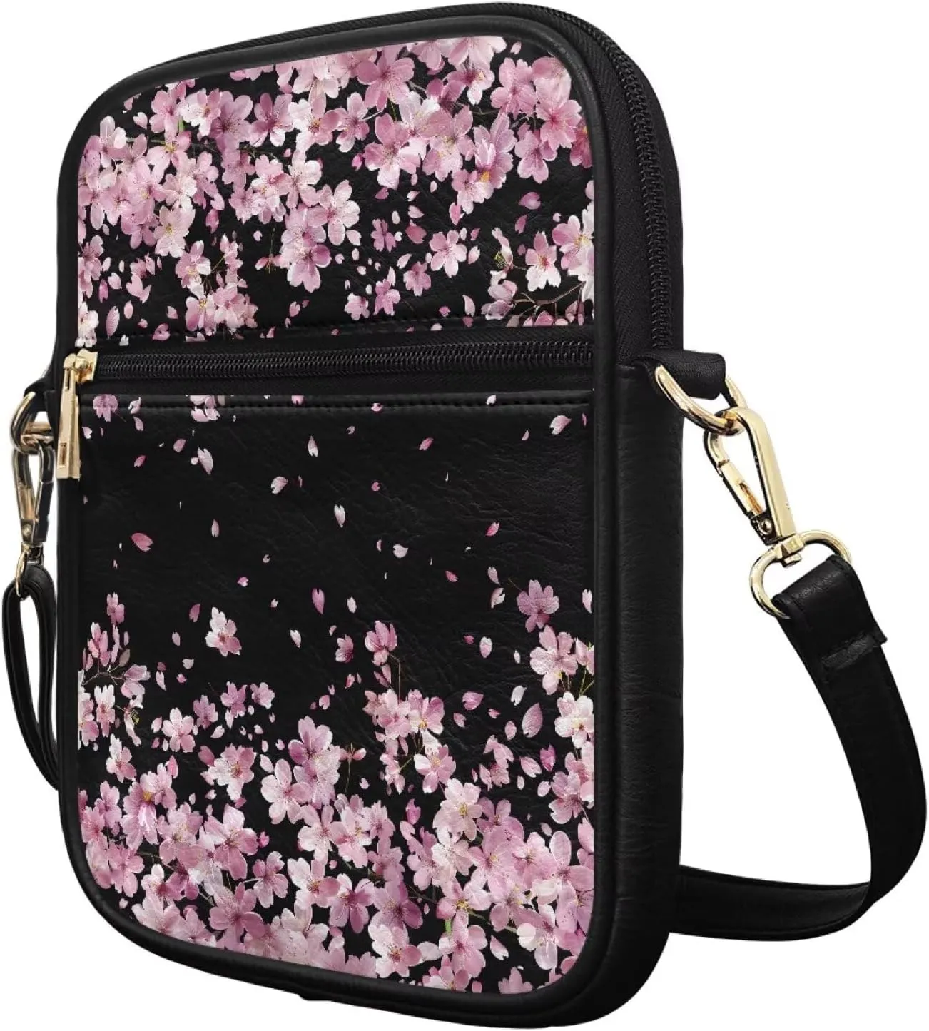 Messenger Bag for Women Men Leather Crossbody Bag Messenger Bag Purse with Adjustable Strap Travel Sling Bag
