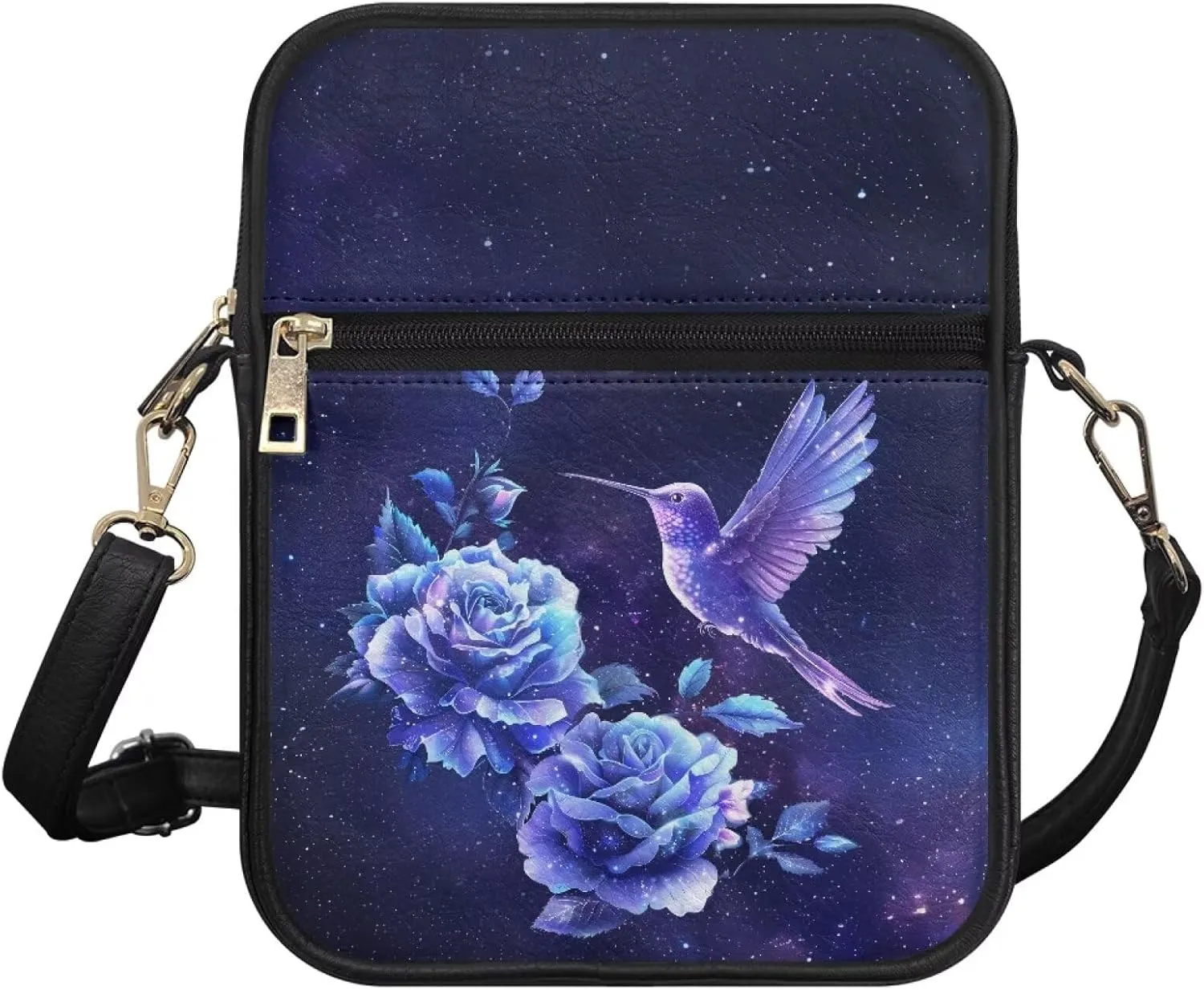 Messenger Bag for Women Men Leather Crossbody Bag Messenger Bag Purse with Adjustable Strap Travel Sling Bag
