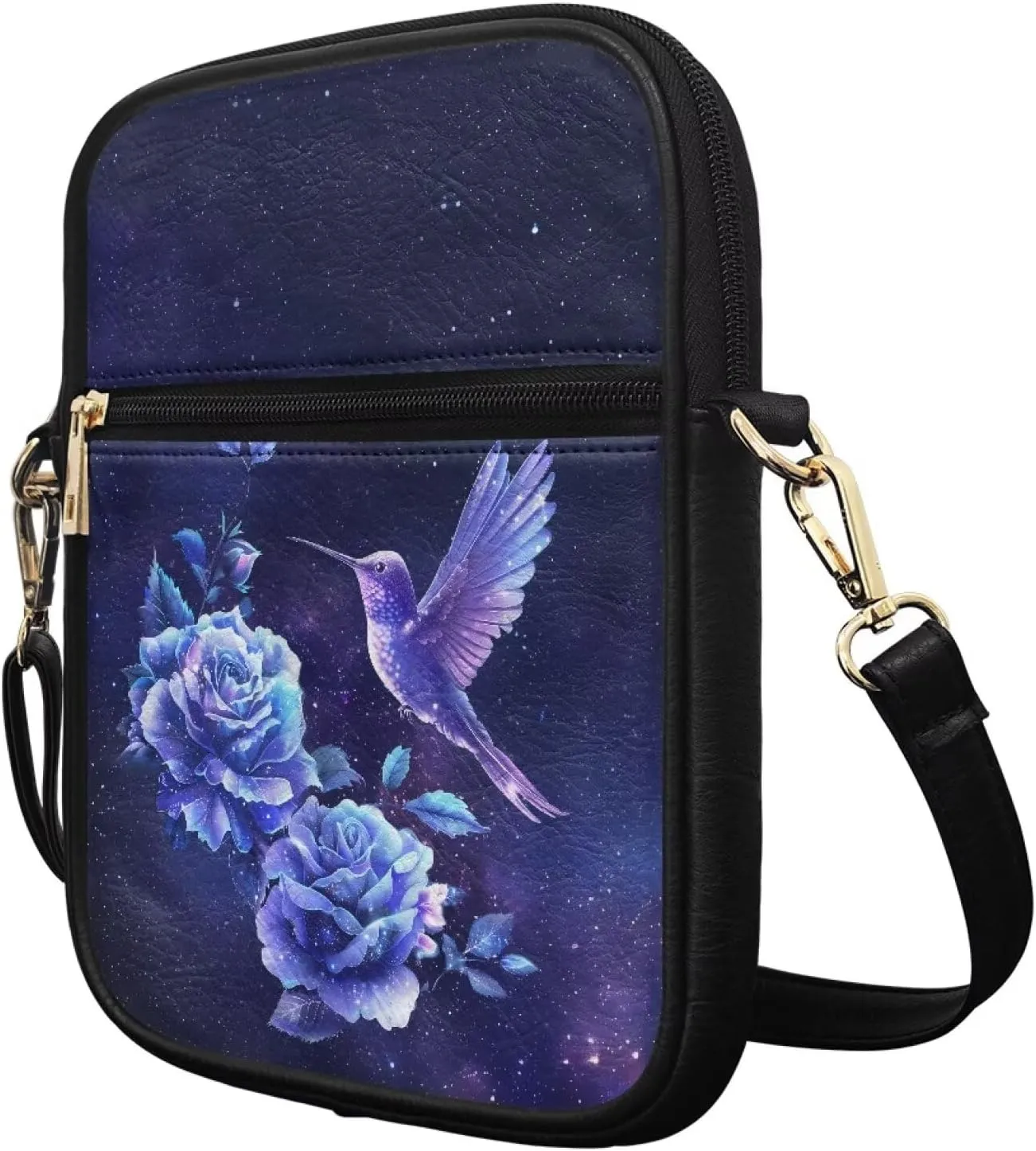 Messenger Bag for Women Men Leather Crossbody Bag Messenger Bag Purse with Adjustable Strap Travel Sling Bag