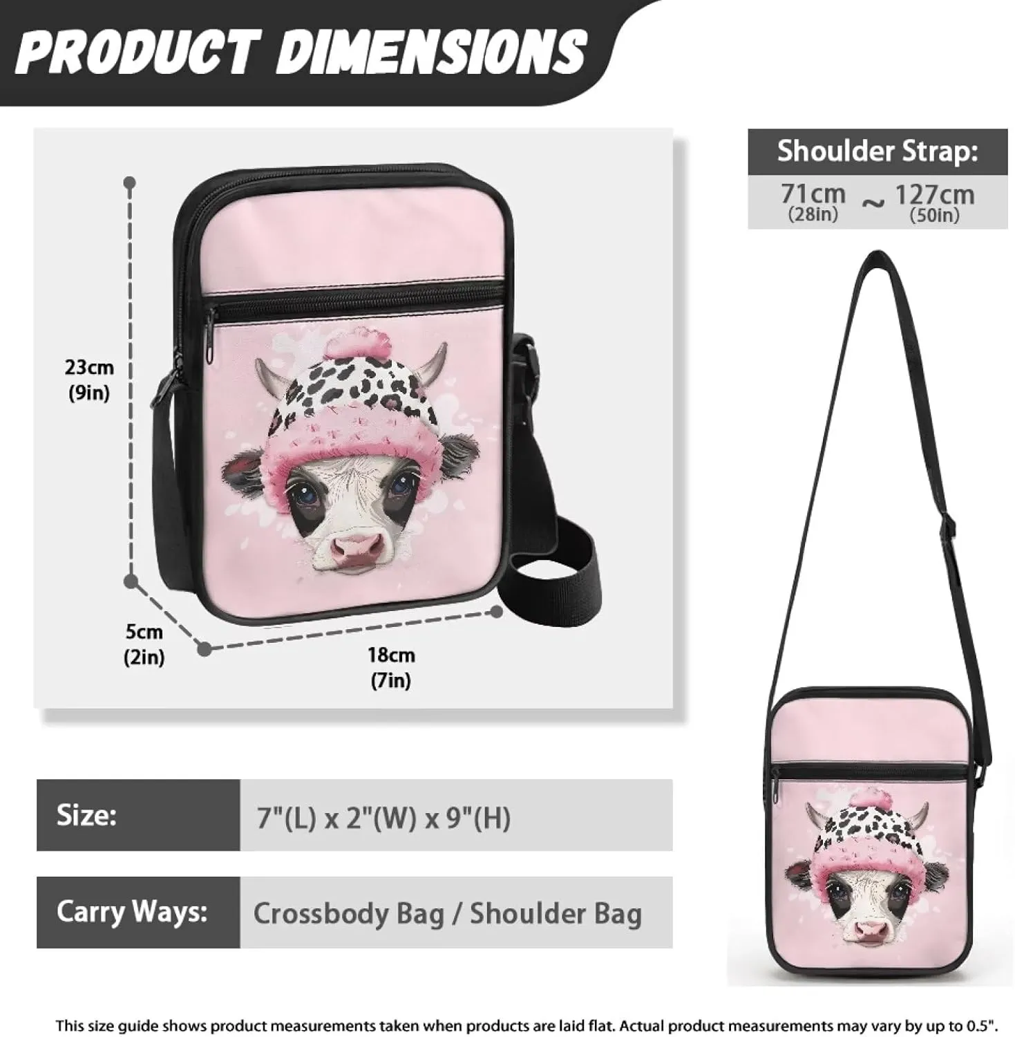 Messenger Bag for Women, Waterproof Crossbody Shoulder Bag for Men, Lightweight Sling Chest Bag