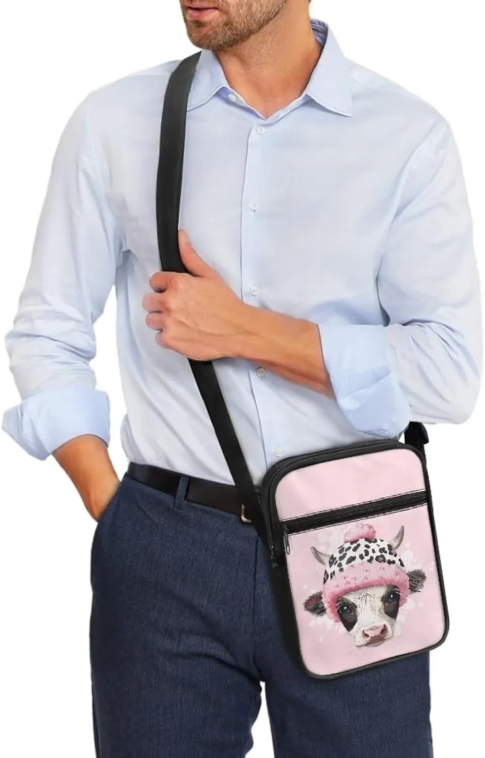 Messenger Bag for Women, Waterproof Crossbody Shoulder Bag for Men, Lightweight Sling Chest Bag