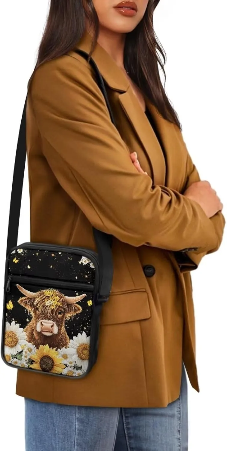 Messenger Bag Satchel Crossbody Bags for Men and Women Unisex Lightweight Small Travel Portable Zipper Office Bag