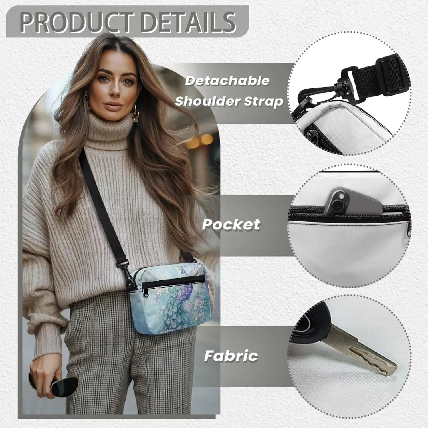 Mini Crossbody Bags for Women with Adjustable Strap for Daily Use