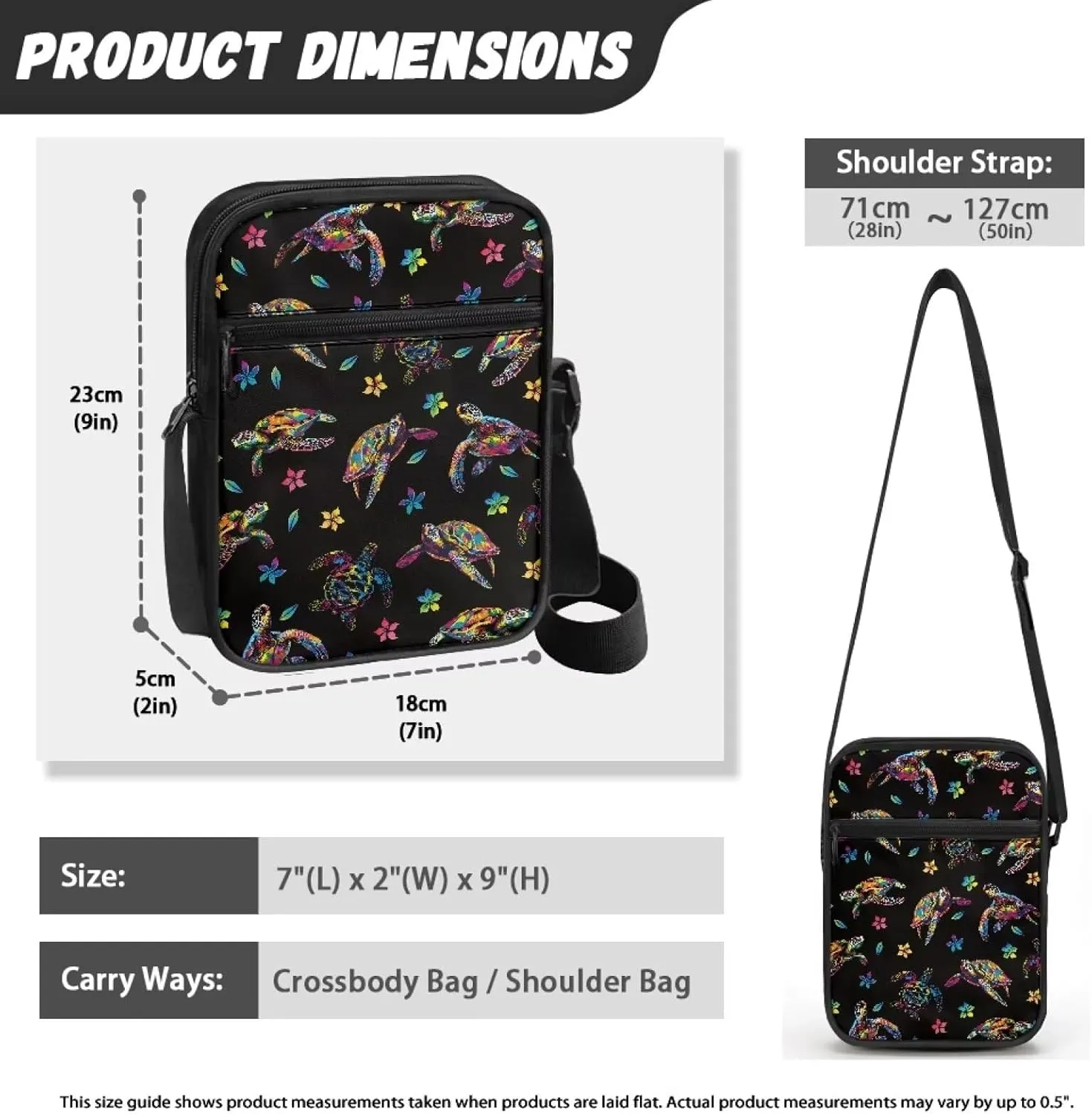 Mini Messenger Bag Small Crossbody Bags for Women Men Sling Bag Satchel Bag with Adjustable Strap and Pockets