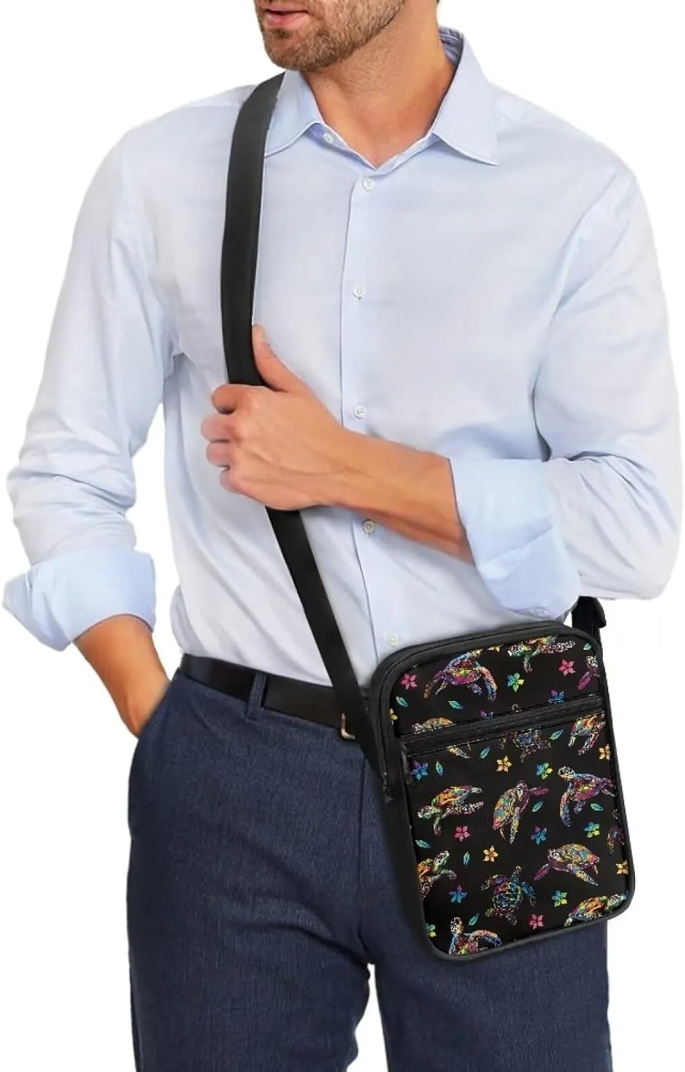 Mini Messenger Bag Small Crossbody Bags for Women Men Sling Bag Satchel Bag with Adjustable Strap and Pockets