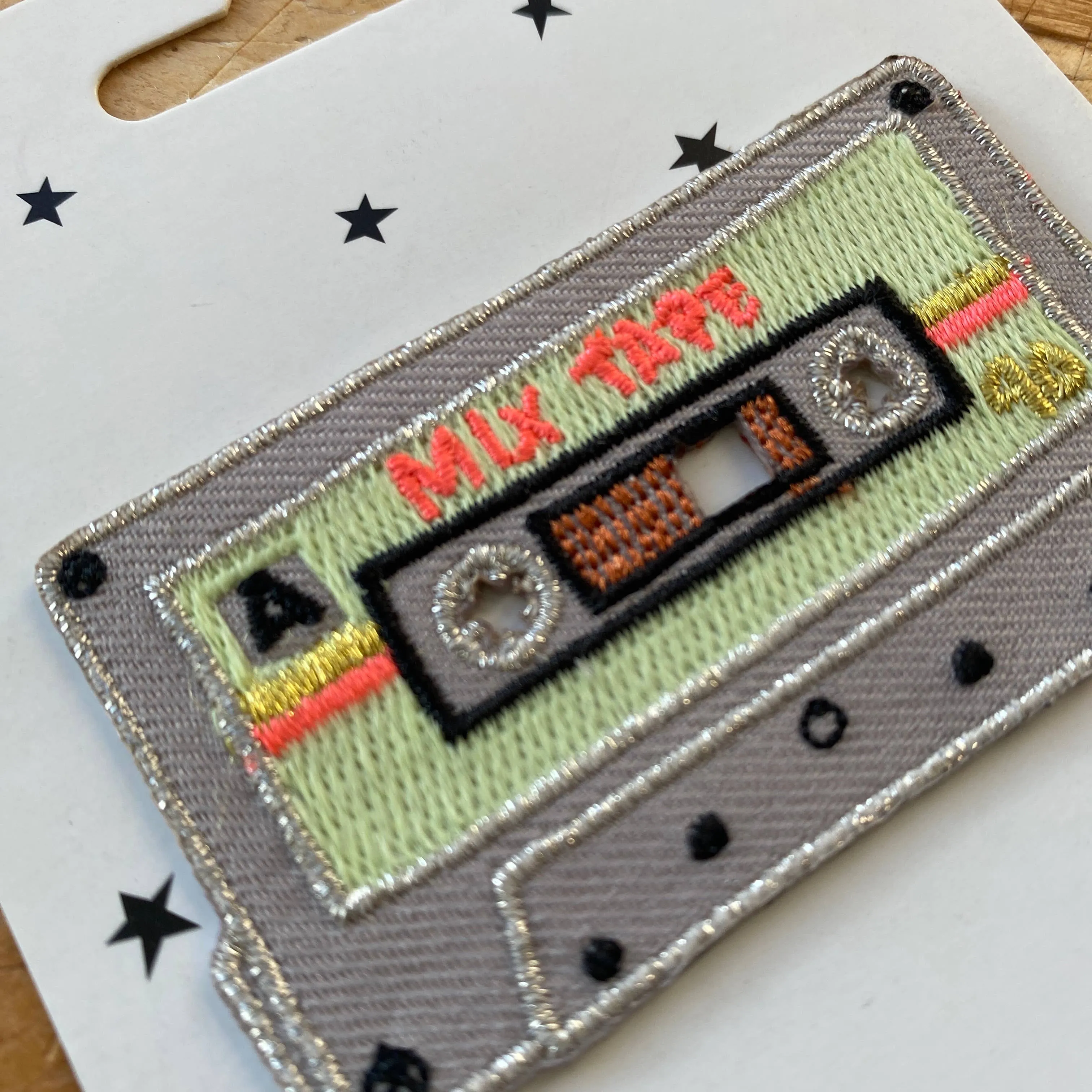 Mix Tape Iron on Patch