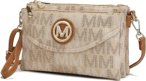 MKF Collection Crossbody Bag for Women Wristlet Strap, Vegan Leather Shoulder Bag Handbag Purse by Mia K