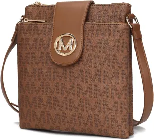 MKF Collection Crossbody Bags for women, Signature Crossover bag Adjustable strap Messenger Cross body handbag Purse
