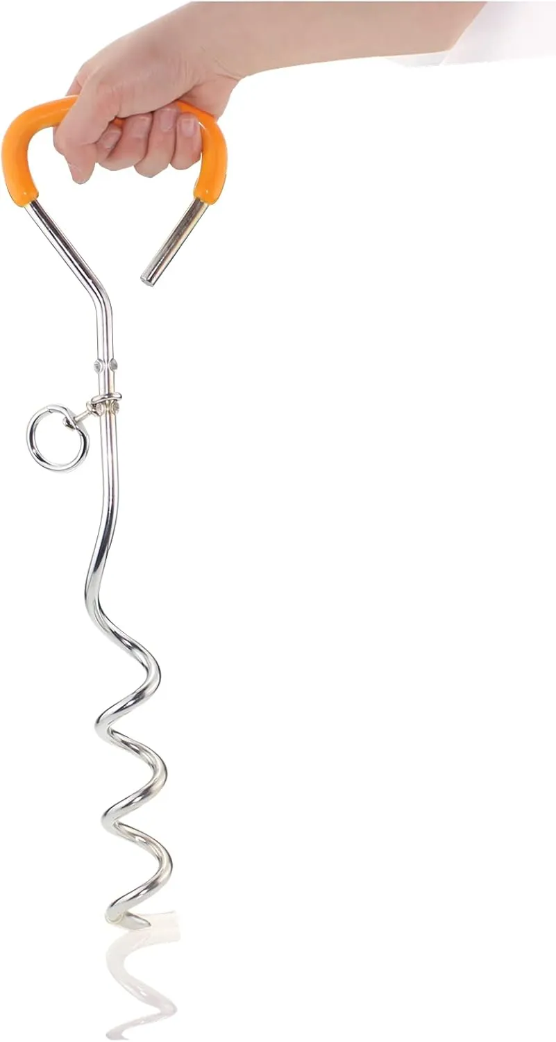 MOOCY Screw Anchor System for Small Boats, PWC, Kayak,Canoes,Paddle Boards (SUP)| Sand Spike - Includes 16-Foot Anchor Line, Float and Clip