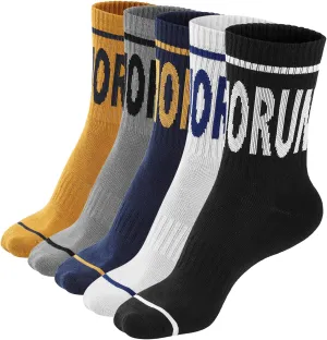 Mottee&Zconia Womens/Mens Crew Socks Retro Style Cotton Quarter Athletic Basic Socks