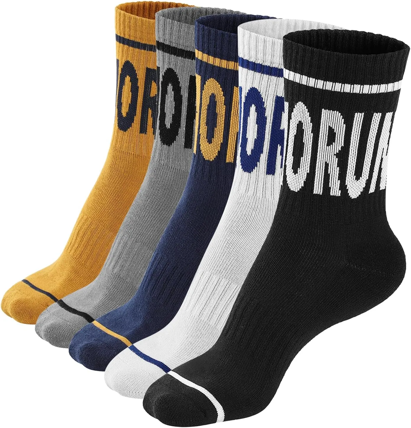 Mottee&Zconia Womens/Mens Crew Socks Retro Style Cotton Quarter Athletic Basic Socks