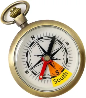 Multifunctional zinc Alloy Retro Pocket Watch Compass, Suitable for Hiking, Camping, Driving, Boating, Backpacks, Gifts and Collections