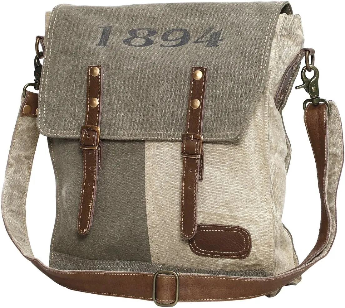 Myra Bags 1894 Upcycled Canvas Messenger Bag M-0861