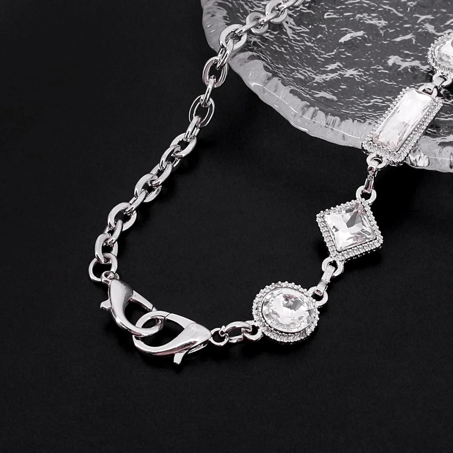 Naimo Rhinestone Bag Chain Extender Purse Strap Crystal Handbag Chains Shoulder Crossbody Bag Replacement Metal Chain Bag Accessories
