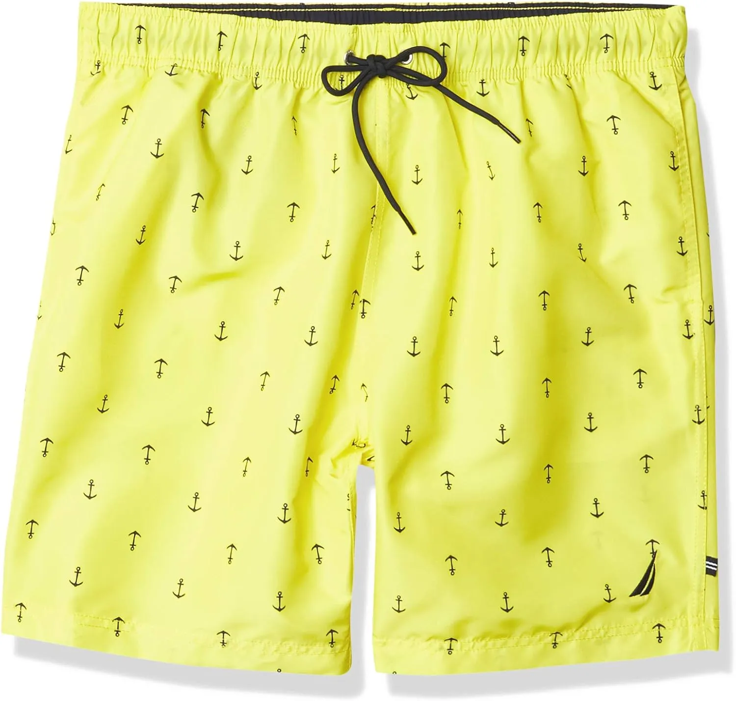 Nautica Men's Standard Quick Dry All Over Classic Anchor Print Swim Trunk