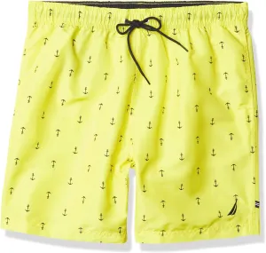 Nautica Men's Standard Quick Dry All Over Classic Anchor Print Swim Trunk