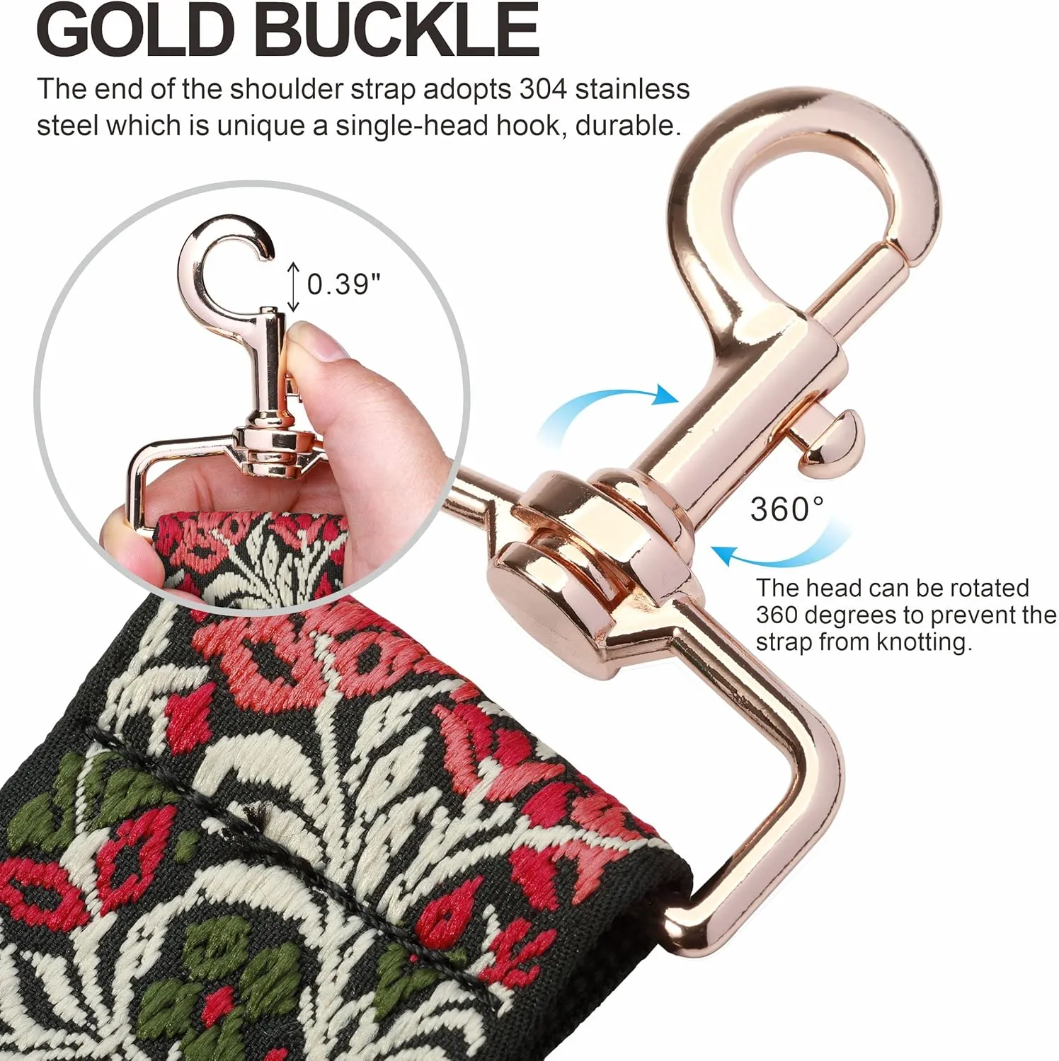 Nefelibata Purse Strap,2" Wide Purse Strap Adjustable Replacement,Multi-pattern Crossbody Handbag Strap