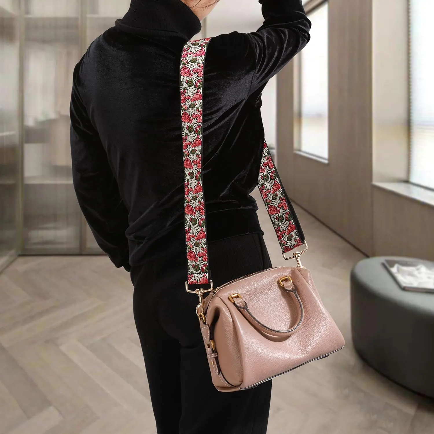 Nefelibata Purse Strap,2" Wide Purse Strap Adjustable Replacement,Multi-pattern Crossbody Handbag Strap