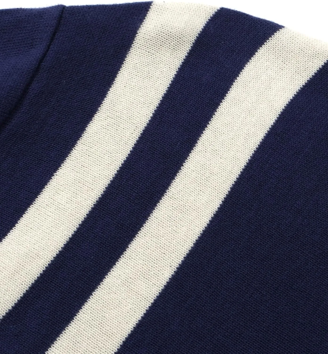 OXKNIT Mens Knitted Shirt Short Sleeve Retro Classic Crewneck Solid Shirt with Double Racing Striped