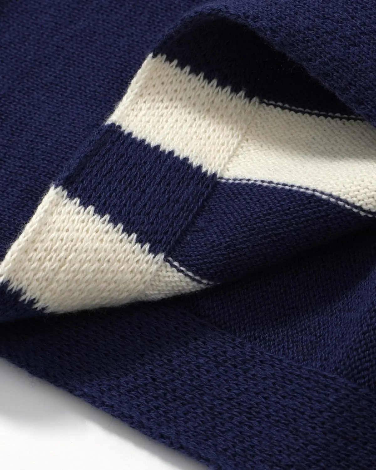 OXKNIT Mens Knitted Shirt Short Sleeve Retro Classic Crewneck Solid Shirt with Double Racing Striped