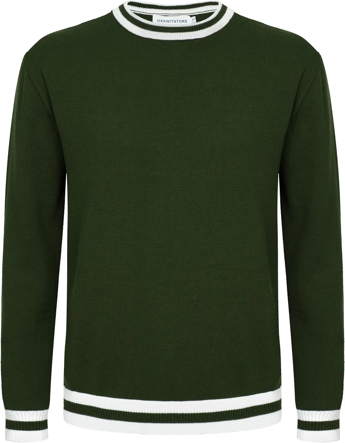 OXKNIT Men's Knitted Solid T-Shirt Long Sleeve Classic Casual Pullover Sweater