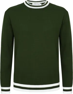 OXKNIT Men's Knitted Solid T-Shirt Long Sleeve Classic Casual Pullover Sweater