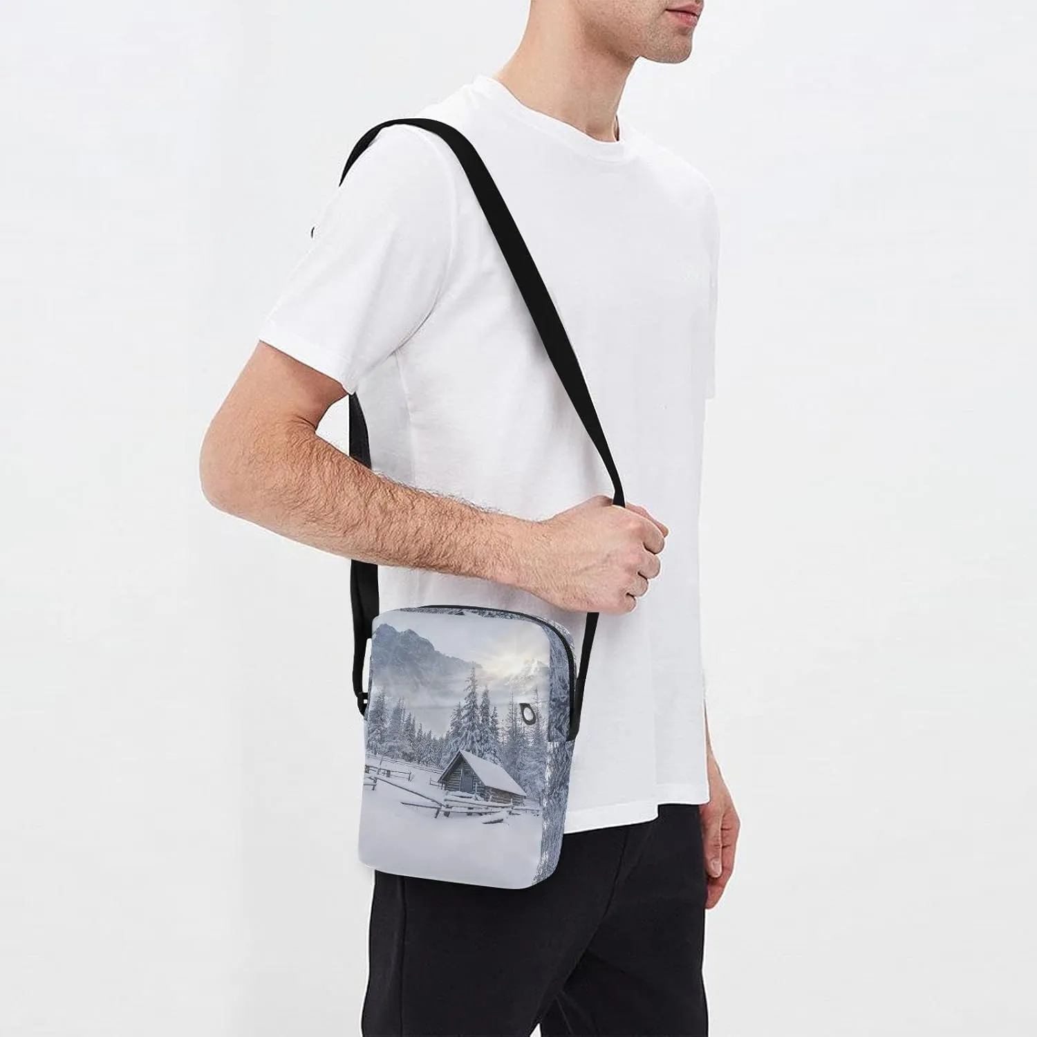 Oyihfvs Messenger Bag, Men's Crossbody Bag, Women's Crossbody Bag with Adjustable Strap