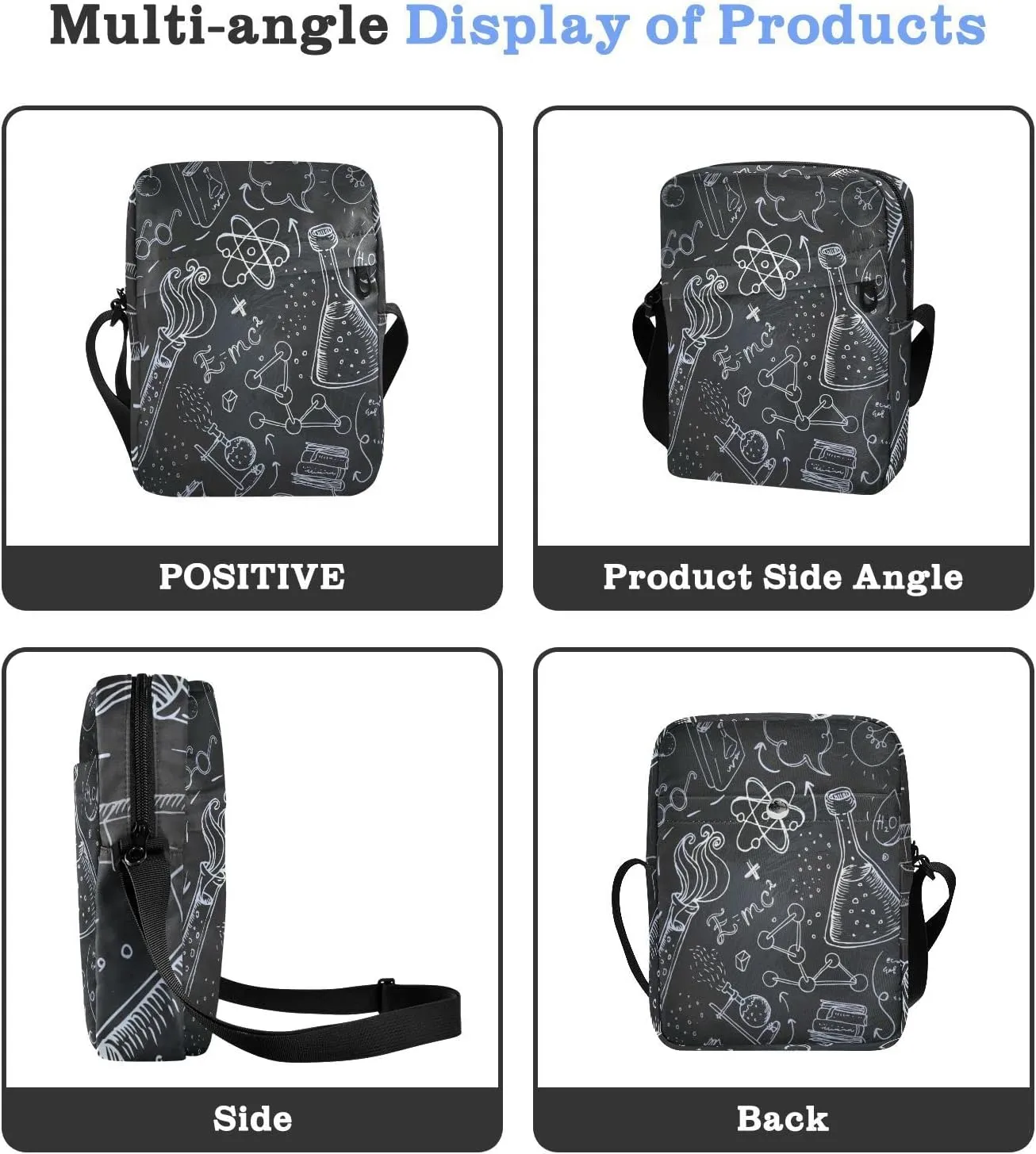 Oyihfvs Messenger Bag, Men's Crossbody Bag, Women's Crossbody Bag with Adjustable Strap