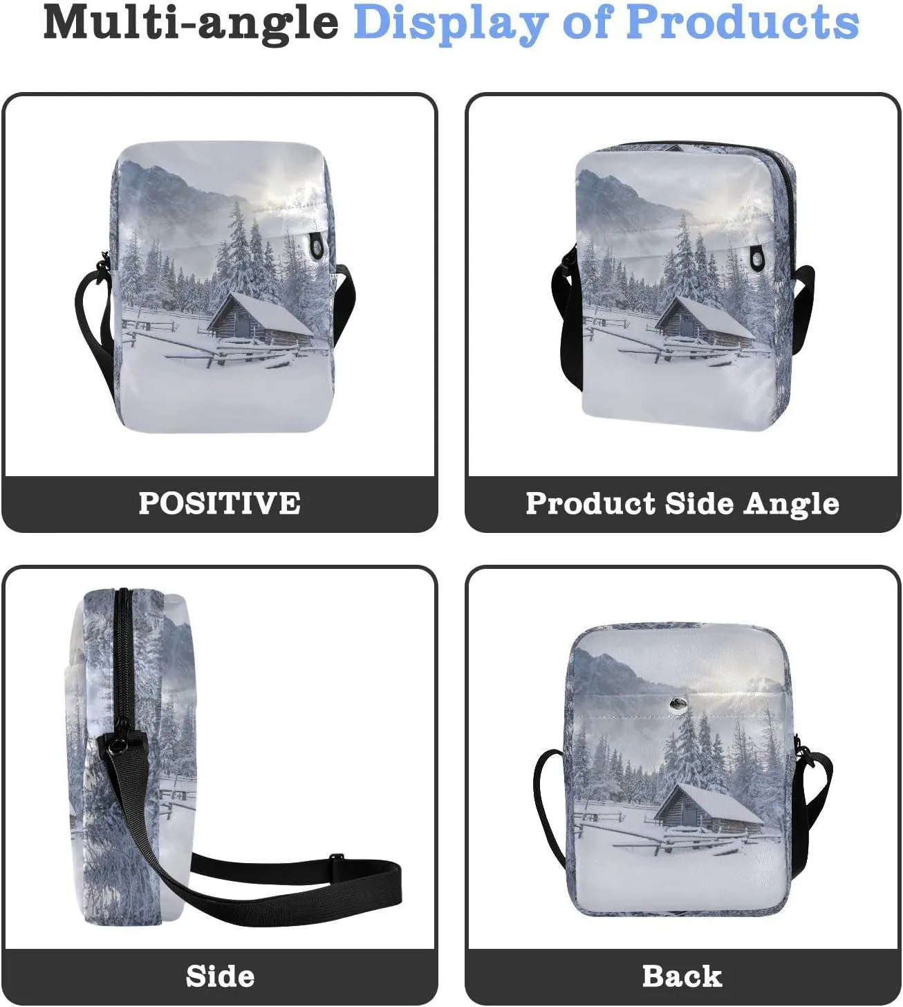 Oyihfvs Messenger Bag, Men's Crossbody Bag, Women's Crossbody Bag with Adjustable Strap