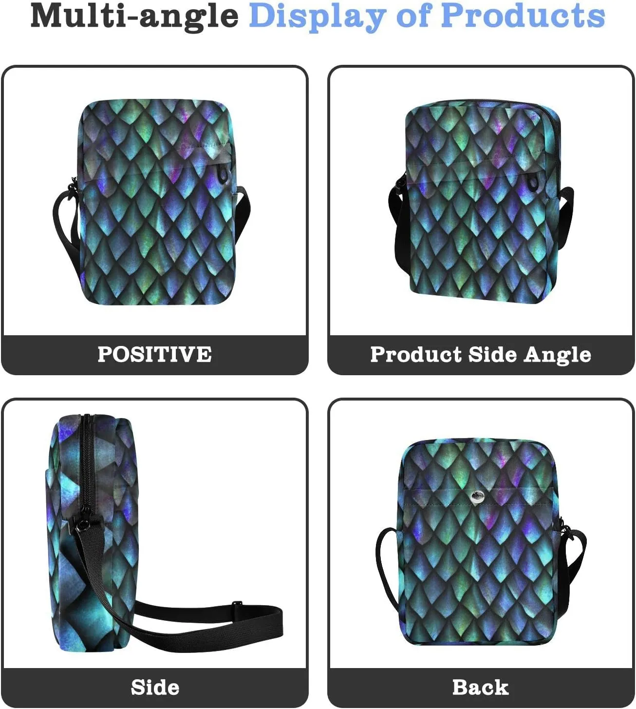 Oyihfvs Messenger Bag, Men's Crossbody Bag, Women's Crossbody Bag with Adjustable Strap