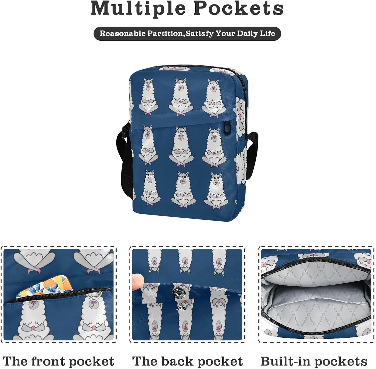 Oyihfvs Messenger Bag, Men's Crossbody Bag, Women's Crossbody Bag with Adjustable Strap