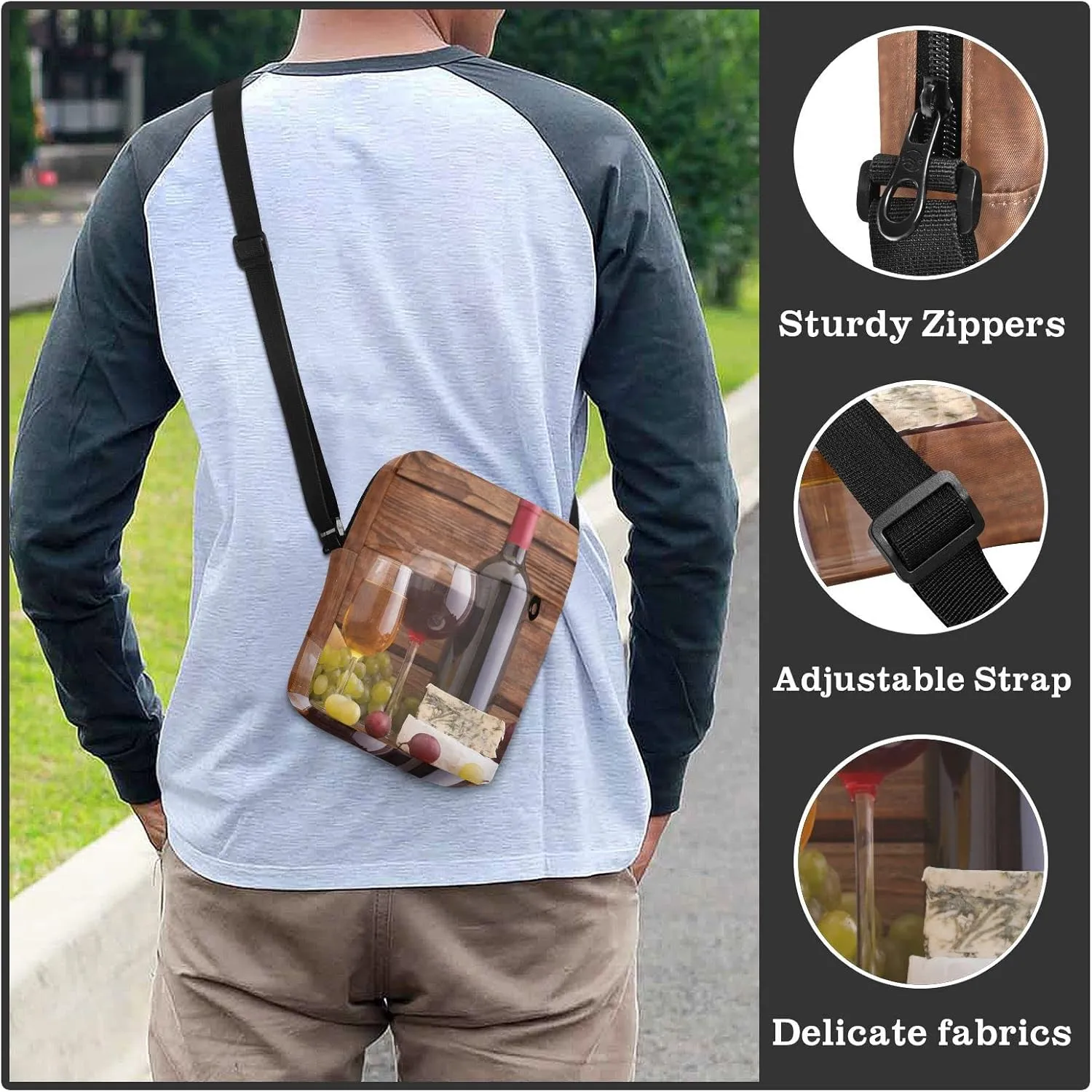 Oyihfvs Messenger Bag, Men's Crossbody Bag, Women's Crossbody Bag with Adjustable Strap