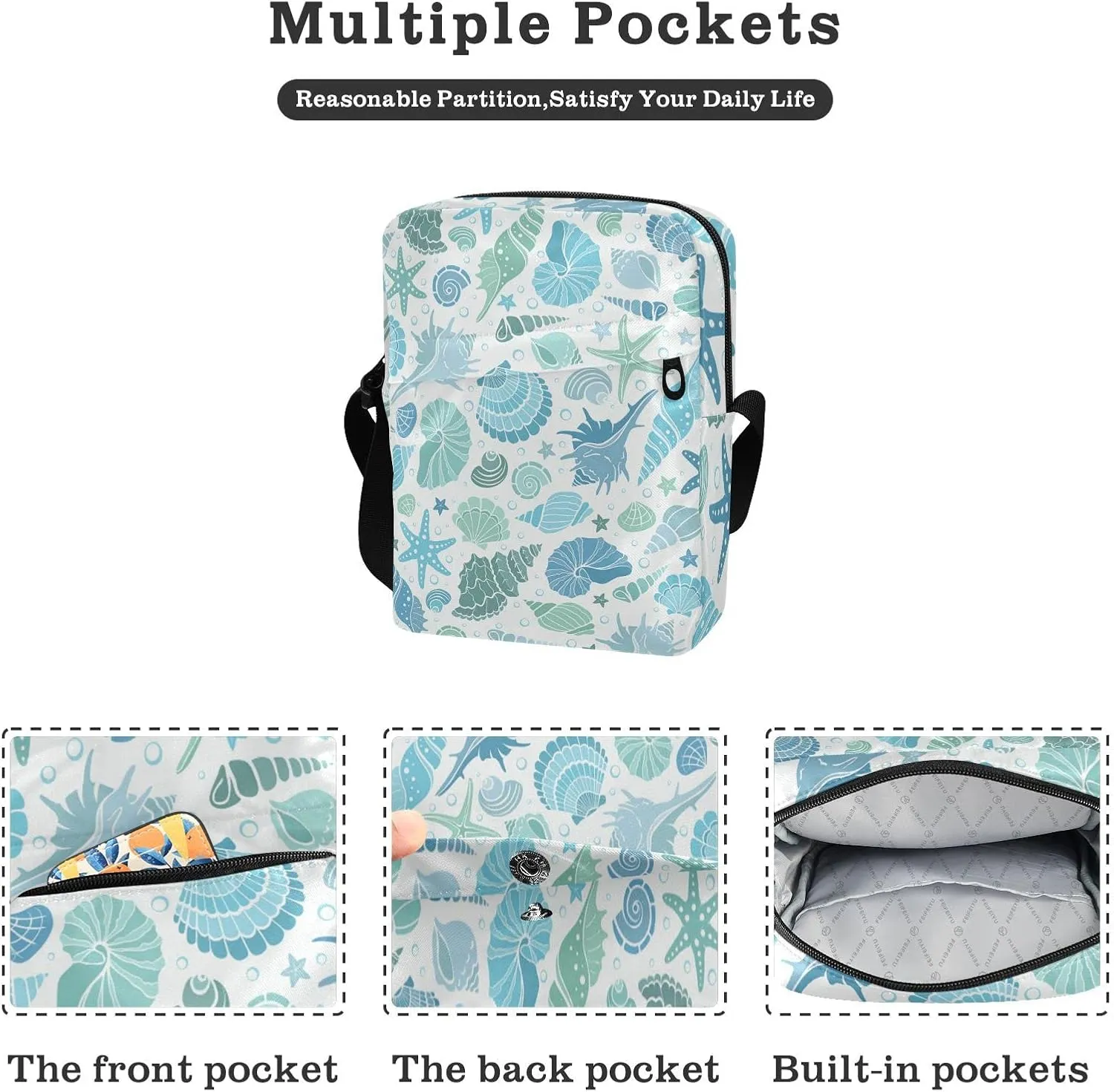 Oyihfvs Messenger Bag, Men's Crossbody Bag, Women's Crossbody Bag with Adjustable Strap