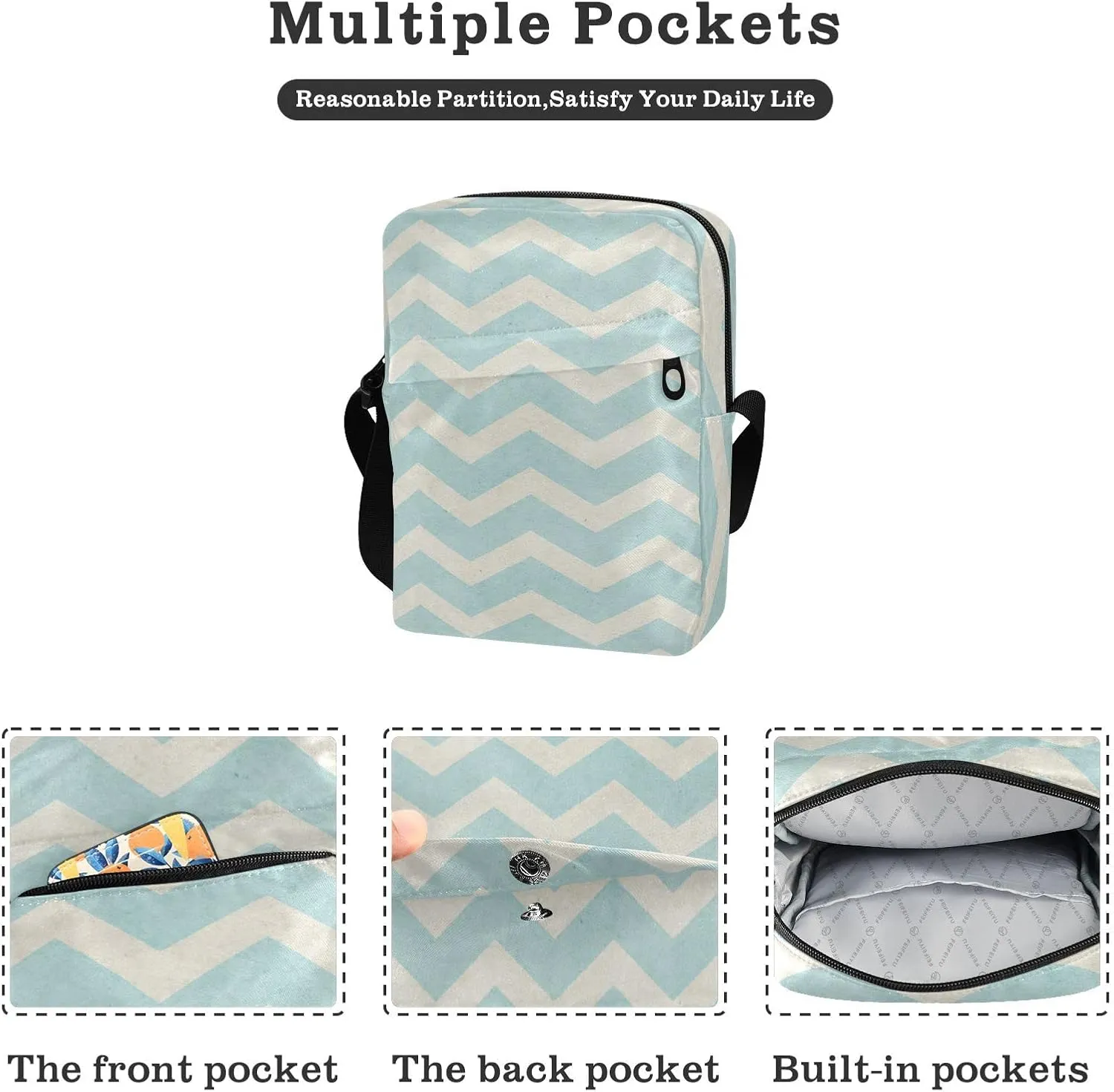 Oyihfvs Messenger Bag, Men's Crossbody Bag, Women's Crossbody Bag with Adjustable Strap