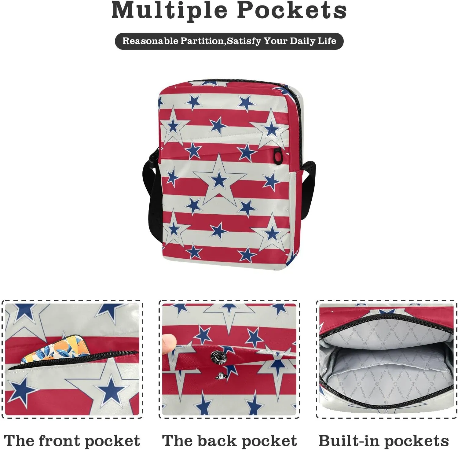 Oyihfvs Messenger Bag, Men's Crossbody Bag, Women's Crossbody Bag with Adjustable Strap