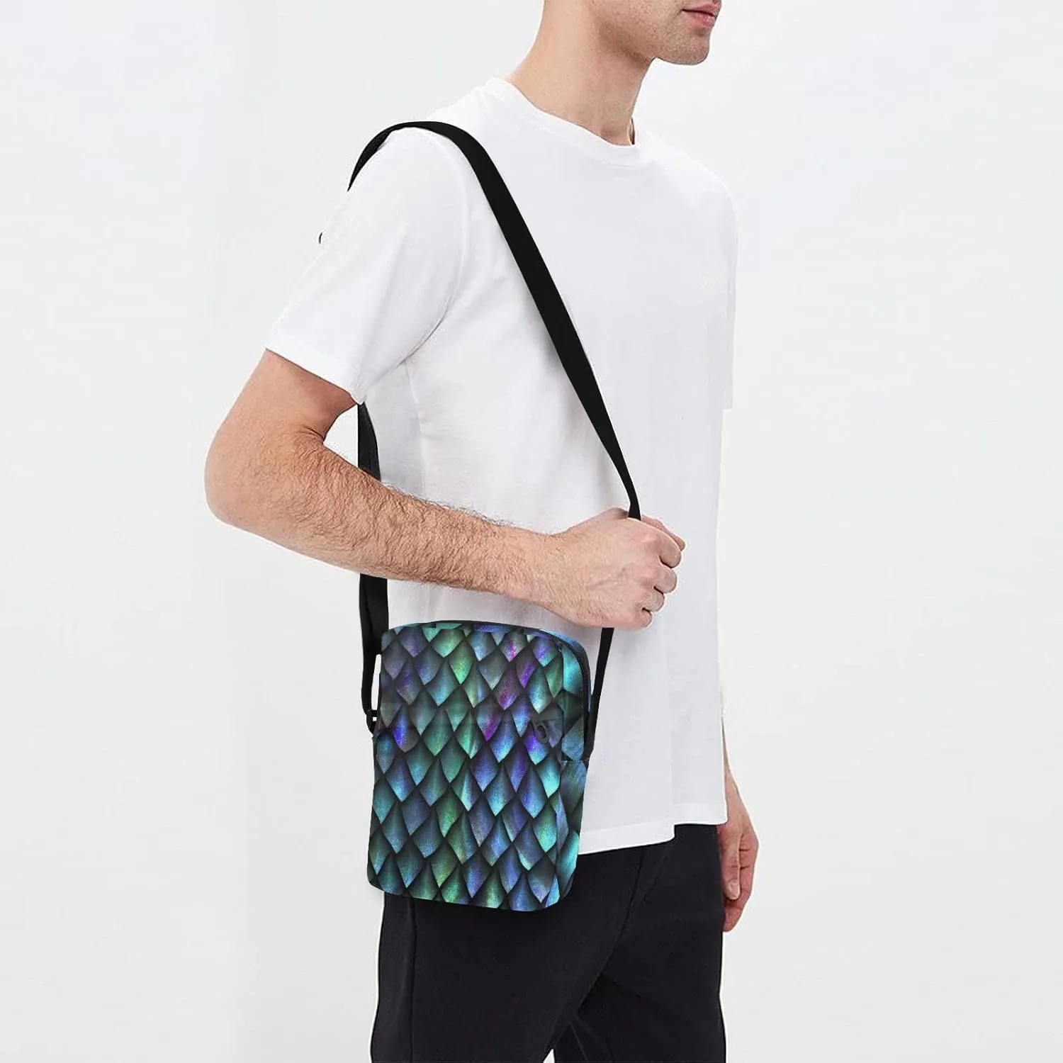 Oyihfvs Messenger Bag, Men's Crossbody Bag, Women's Crossbody Bag with Adjustable Strap