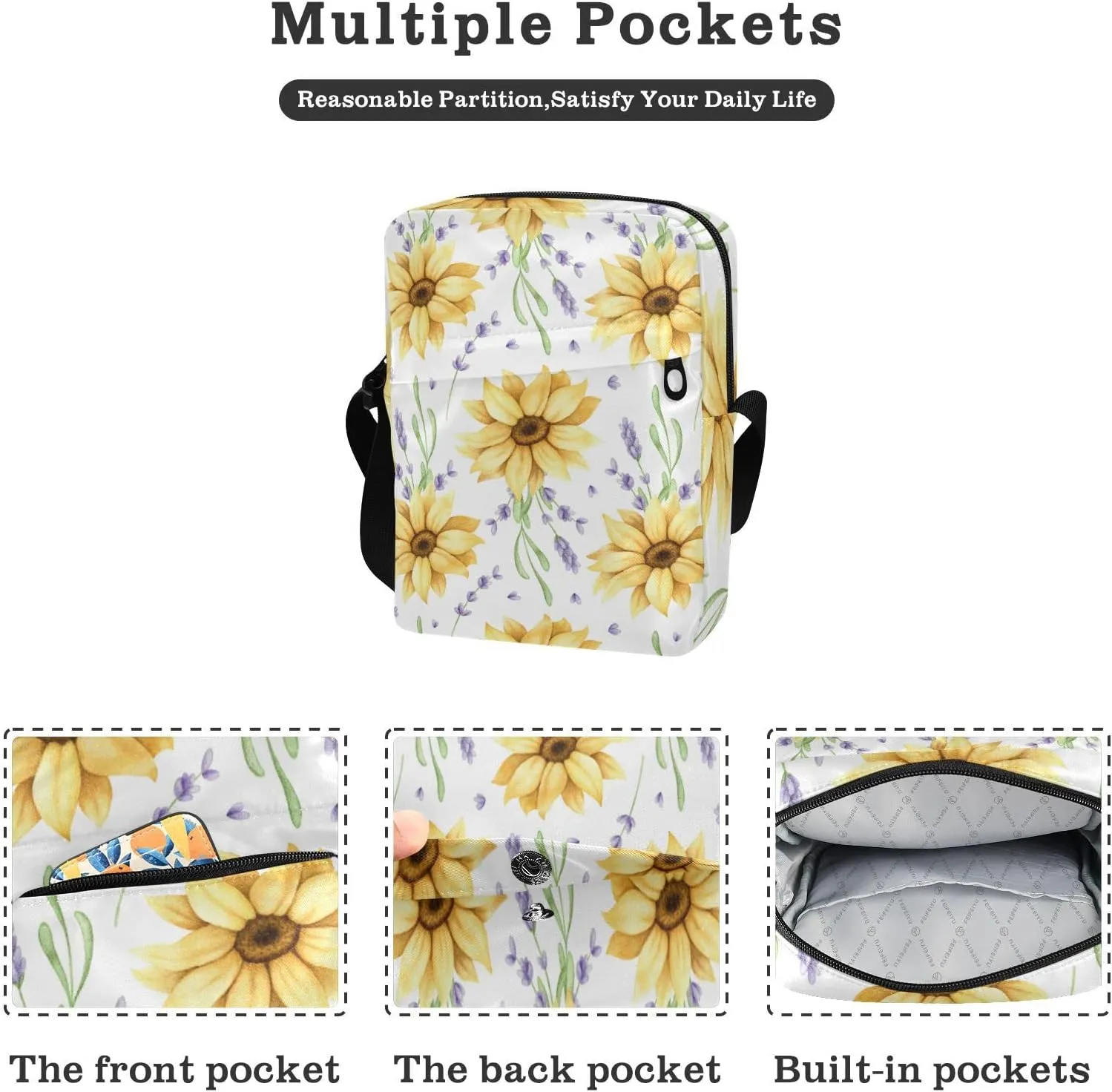 Oyihfvs Messenger Bag, Men's Crossbody Bag, Women's Crossbody Bag with Adjustable Strap