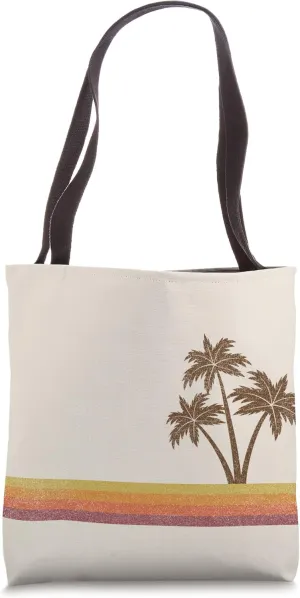 Palm Tree Vintage MCM Modern Style Retro Tropical Beach 70s Tote Bag