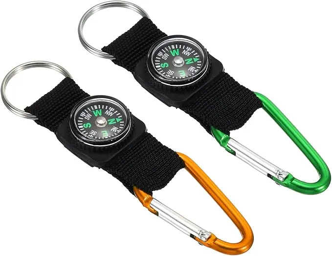 PATIKIL Compass Keychain Belt Clip,for Camping Outdoors