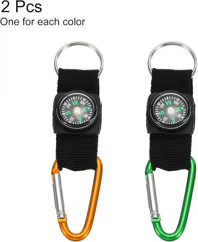 PATIKIL Compass Keychain Belt Clip,for Camping Outdoors