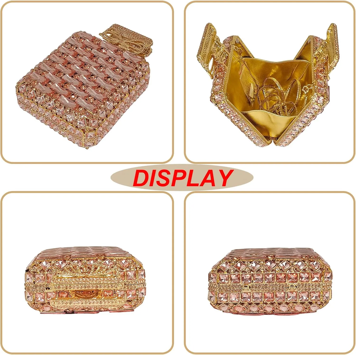 Perfume Bottle Shaped Diamond Clutch Purses for Women Sparkly Rhinestone Party Wedding Handbag Prom Evening Bag