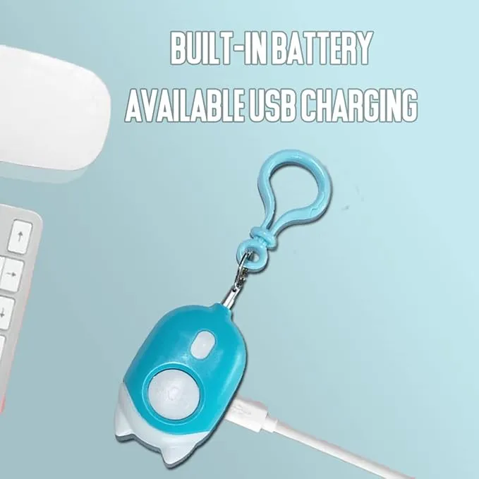 Personal Safety Alarm for Woman,Rechargeable Self Protection Alarm&Keychian 130dB with Double Emergency LED Flashlight for Woman,Men,Kids,Elderly(No Charging Cable)