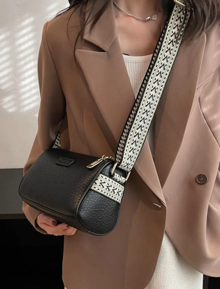 Pillow-shape Crossbody Handbag for Women PU Leather Shoulder Purse MIni Tote Bag Work Travel Dating