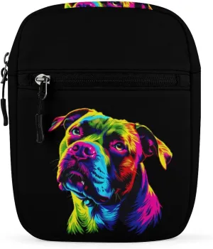 Pit Bull Dog Lover Small Crossbody Purse Cute Travel Shoulder Bag with Adjustable Strap for Men Women
