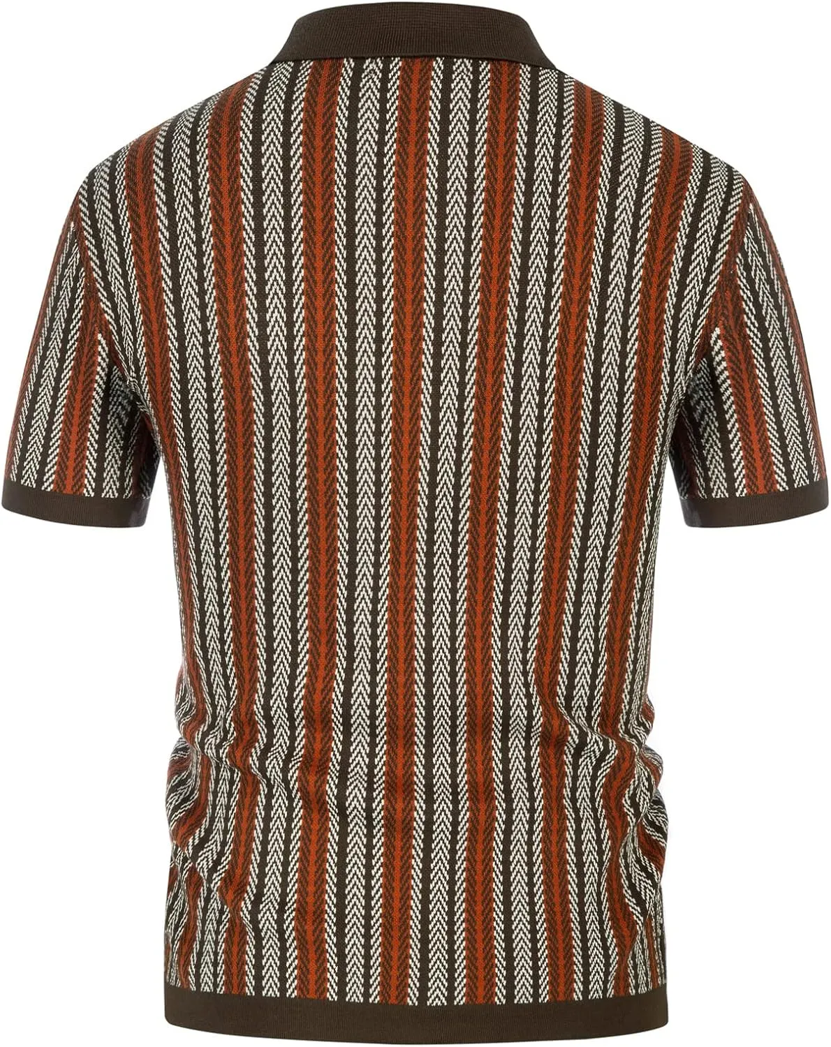 PJ PAUL JONES Men's Polo Shirts Retro Knit Shirt Vintage Striped Shirt