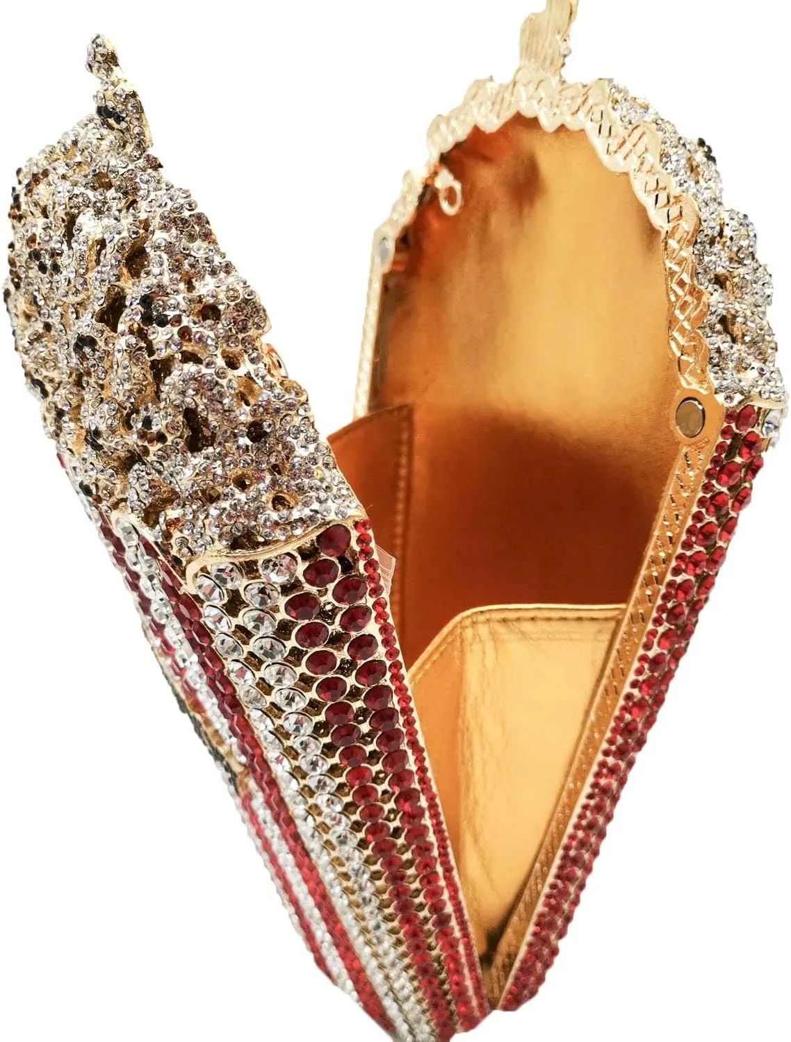 Popcorn Crystal Clutch Bag Women Novelty Evening Handbags Bridal Party Dinner Rhinestone Clutch Purse Wedding Bag,Mini