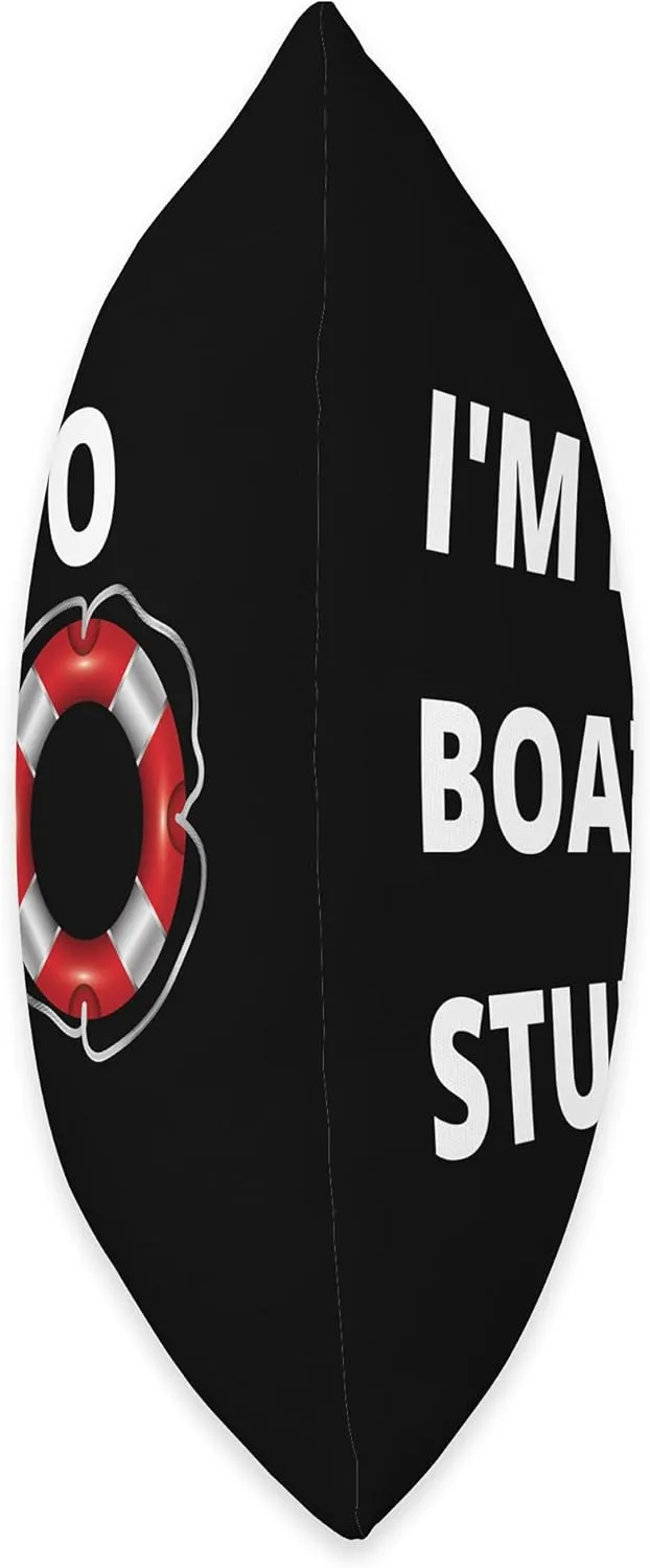 Preppy Nautical Anchor Gifts I'm Into Boat Stuff Throw Pillow
