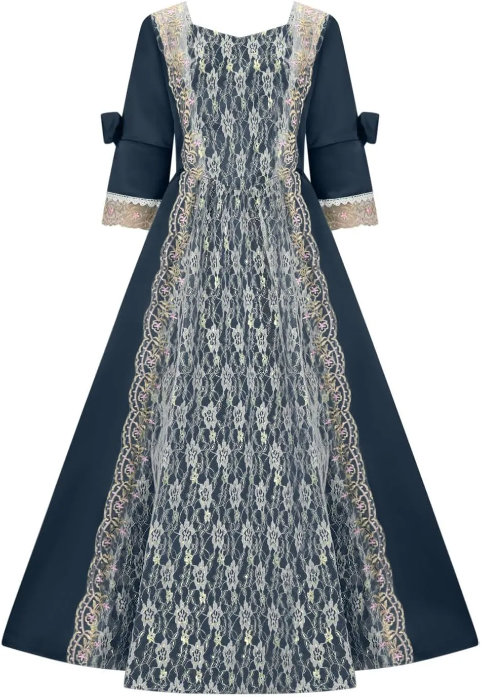 Princess Dress for Women Renaissance 1800s Ball Gowns Lace Patchwork Medieval Costumes Masquerade Theme Dresses